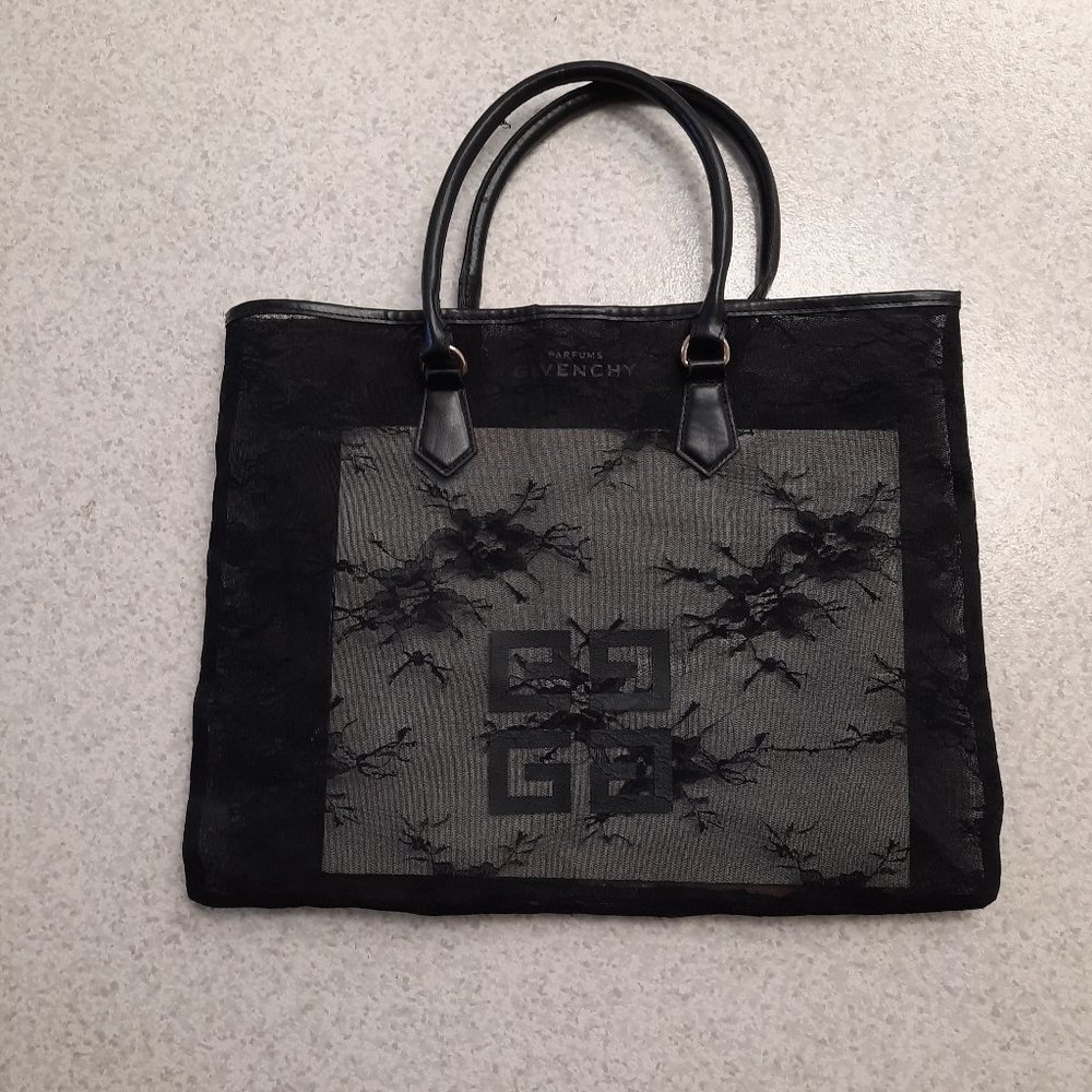 Givenchy Perfume Black Lace Net Tote